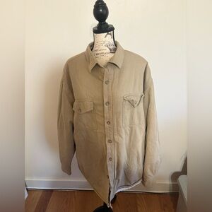 Northwest Territory Men's Beige Sherpa Shirt Jacket